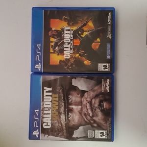 Call of Duty WW2& Black OPS 3 for PS4